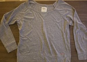 Hollister grey loose fit shirt size L